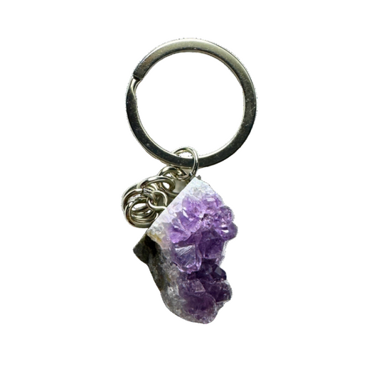 Raw Crystal Keychain