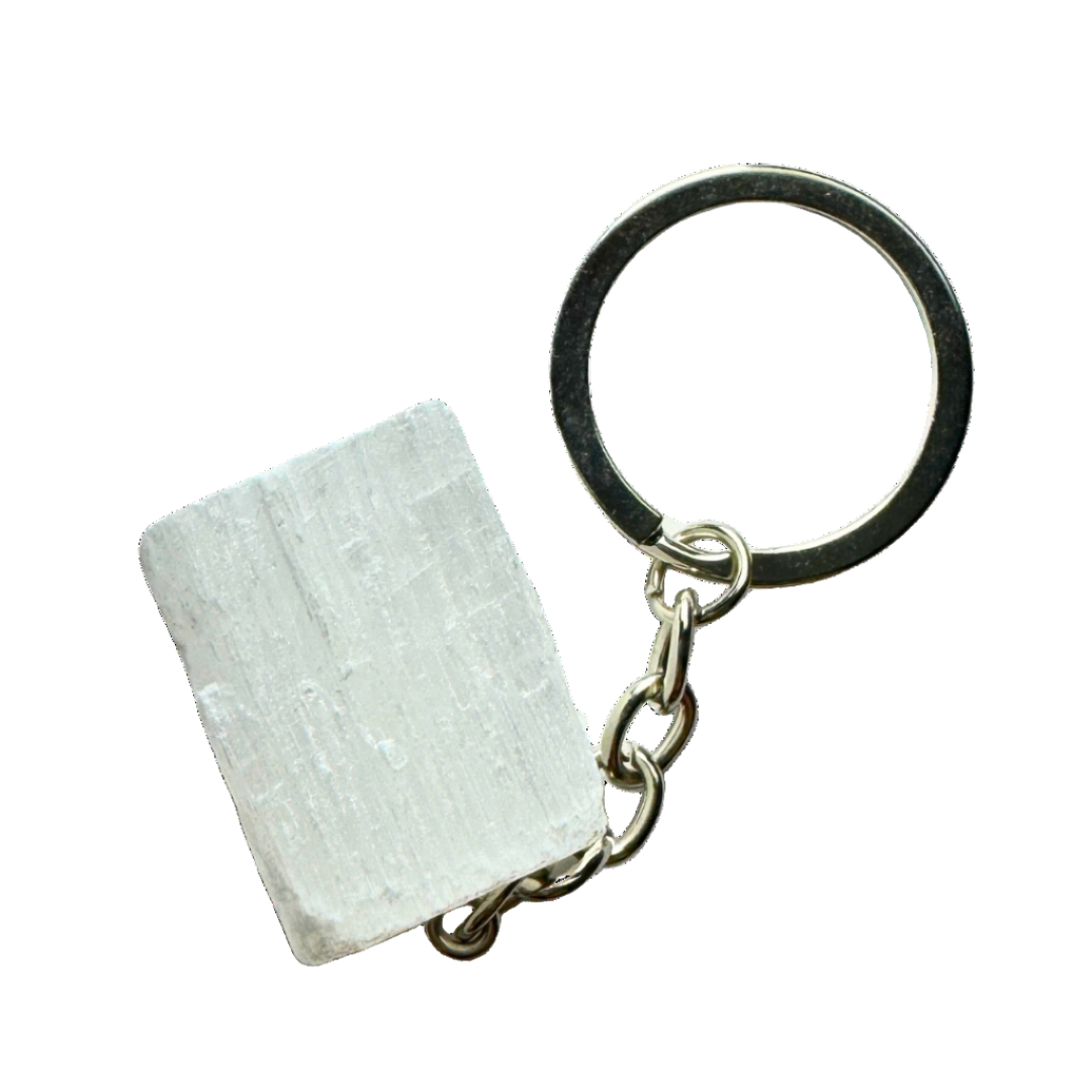 Raw Crystal Keychain