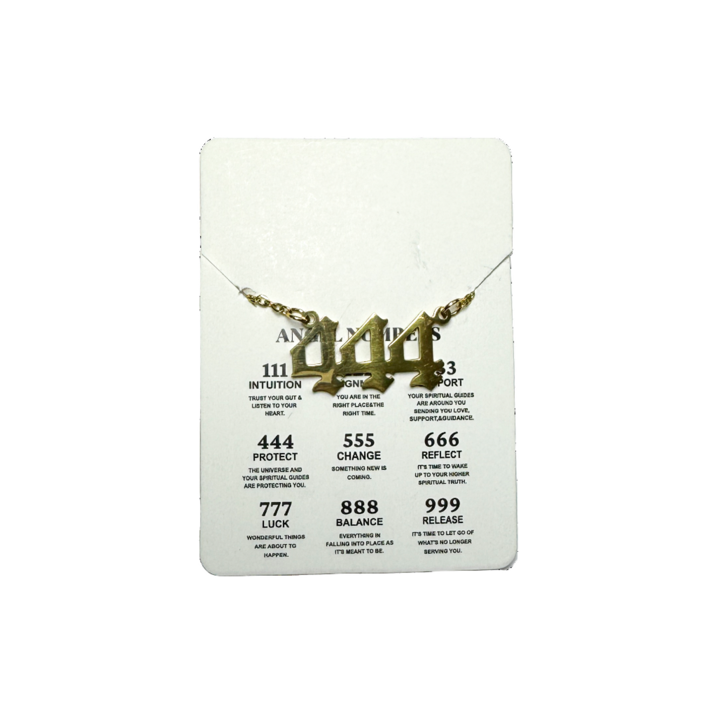 Angel Number Pendant Necklaces